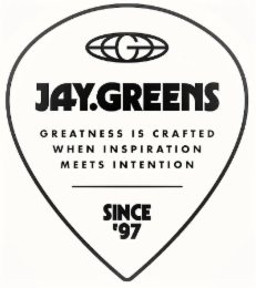 G JAY.GREENS GREATNESS IS CRAFTED WHEN INSPIRATION MEETS INTENTION SINCE '97 logo