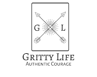 G L GRITTY LIFE AUTHENTIC COURAGE logo