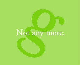 G NOT ANY MORE. logo