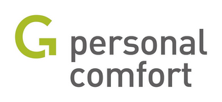 G PERSONAL COMFORT logo