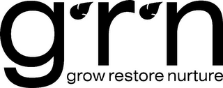 G R N GROW RESTORE NURTURE logo