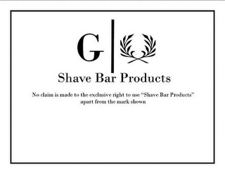 G SHAVE BAR PRODUCTS logo