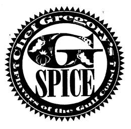 G SPICE CHEF GREGORY'S FLAVORS OF THE GULF COAST logo