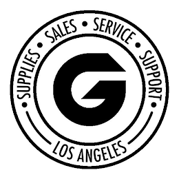G · SUPPLIES · SALES · SERVICE · SUPPORT · LOS ANGELES logo