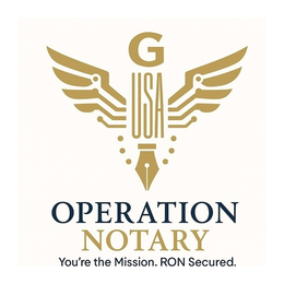 G USA OPERATION NOTARY YOU’RE THE MISSION. RON SECURED. logo