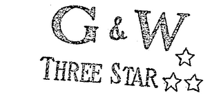 G & W THREE STAR