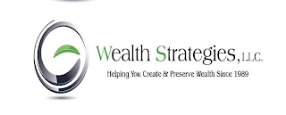 G WEALTH STRATEGIES, LLC. HELPING YOU CREATE & PRESERVE WEALTH SINCE 1989 logo