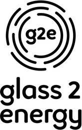 G2E GLASS 2 ENERGY logo