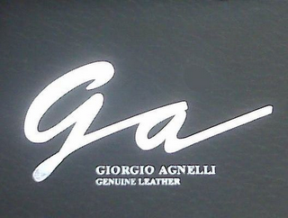 GA GIORGIO AGNELLI GENUINE LEATHER logo
