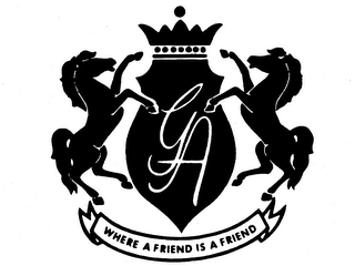 GA WHERE A FRIEND IS A FRIEND logo