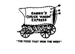 GABBY'S CHUCK WAGON EXPRESS "THE FOOD THAT WON THE WEST" logo