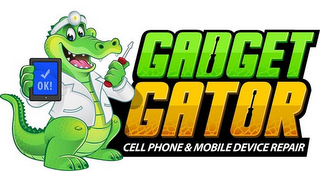 GADGET GATOR CELL PHONE & MOBILE DEVICE REPAIR OK! logo