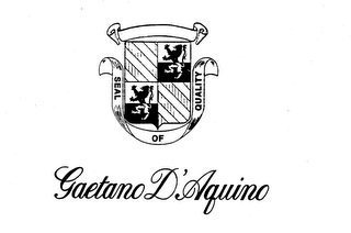 GAETANO D'AQUINO SEAL OF QUALITY logo