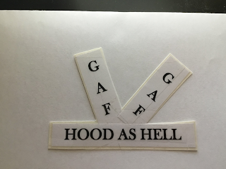 GAF GAF HOOD AS HELL logo