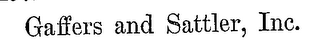 GAFFERS & SATTLER  G & S logo