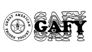 GAFY GREAT AMERICAN FROZEN YOGURT logo