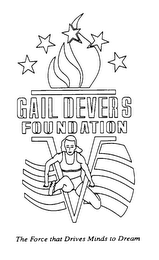 GAIL DEVERS FOUNDATION THE FORCE THAT DRIVES MINDS TO DREAM logo