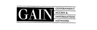 GAIN GOVERNMENT ACCESS & INFORMATION NETWORK logo