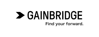 GAINBRIDGE FIND YOUR FORWARD. logo