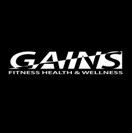 GAINS FITNESS HEALTH & WELLNESS logo