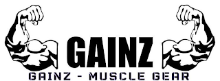 GAINZ GAINZ - MUSCLE GEAR logo