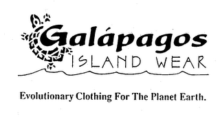GALAPAGOS ISLAND WEAR EVOLUTIONARY CLOTHING FOR THE PLANET EARTH. logo