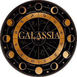 GALASSIA SAGITTARIUS CAPRICORN AQUARIUS PISCES AIRES TAURUS GEMINI CANCER LEO VIRGO SCORPIO logo