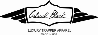 GALAUDI BLACK LUXURY TRAPPER APPAREL MADE IN USA logo