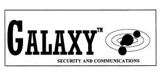 GALAXY SECURITY AND COMMUNICATIONS logo