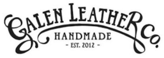 GALEN LEATHER CO. HANDMADE - EST. 2012 - logo