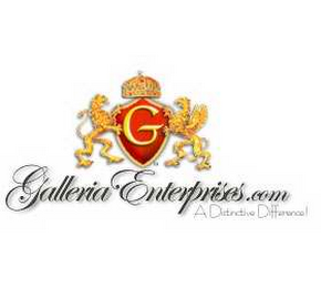 GALLERIA ENTERPRISES.COM A DISTINCTIVE DIFFERENCE logo