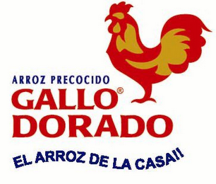 GALLO DORADO ARROZ PRECOCIDO EL ARROZ DE LA CASA!! logo