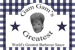GAM GAM'S GREATEST WORLD'S GREATEST BARBECUE SAUCE logo