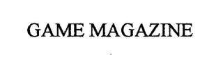 GAME MAGAZINE logo