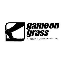 GAME ON GRASS A PRODUCT OF CAROLINA GREEN CORP. logo