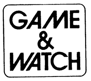 GAME & WATCH logo