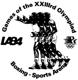 GAMES OF THE XXIIIRD OLYMPIAD LA84 BOXING-SPORTS ARENA logo