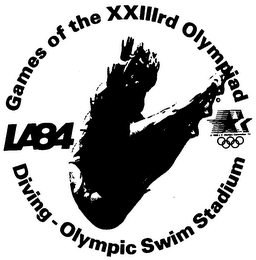 GAMES OF THE XXIIIRD OLYMPIAD LA84 DIVING-OLYMPIC SWIM STADIUM logo