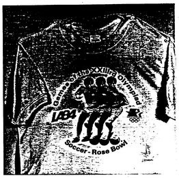 GAMES OF THE XXIIIRD OLYMPIAD LA84 SOCCER-ROSE BOWL logo