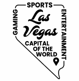 GAMING ENTERTAINMENT SPORTS LAS VEGAS CAPITAL OF THE WORLD logo