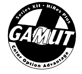 GAMUT + SERIES XII HIRES PLUS COLOR OPTION ADVANTAGE logo