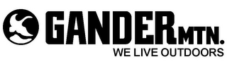 GANDER MTN. WE LIVE OUTDOORS logo