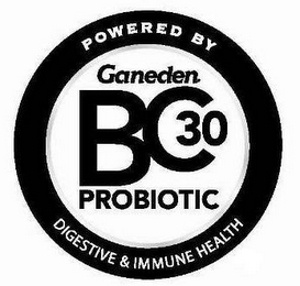 GANEDEN BC30 PROBIOTIC POWERED BY DIGESTIVE & IMMUNE HEALTH logo