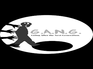 G.A.N.G.  GOING AFTER THE NEXT GENERATION. logo