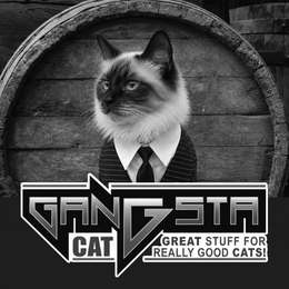 GANGSTA CAT GREAT STUFF FOR REALLY GOOD CATS! logo