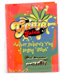 GANJA JUICE MOTHER NATURE'S WAY OF SAYING "HIGH" BUD BOOSTER POTSHOT logo