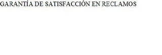 GARANTÍA DE SATISFACCIÓN EN RECLAMOS logo