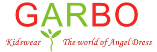 GARBO KIDSWEAR THE WORLD OF ANGEL DRESS logo
