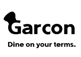 GARCON DINE ON YOUR TERMS. logo