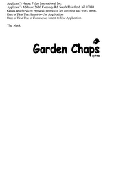 GARDEN CHAPS logo
